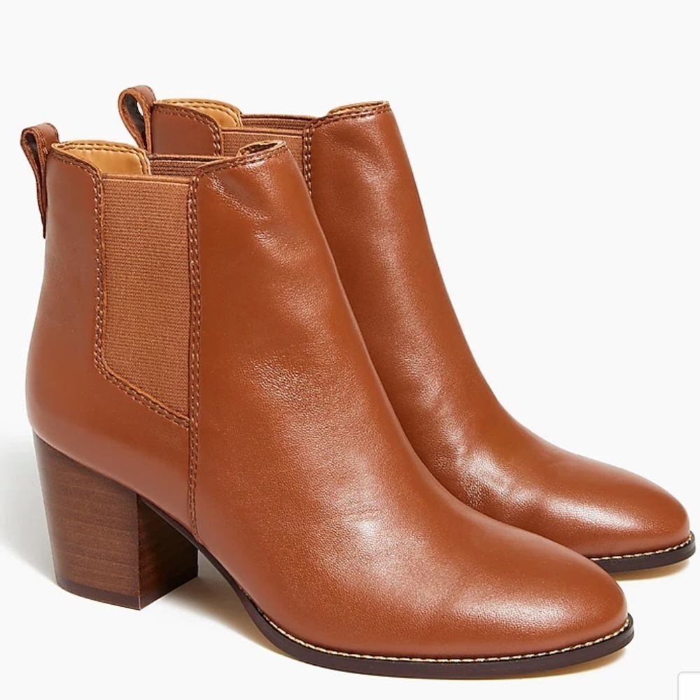 J. Crew Rory leather heeled boots